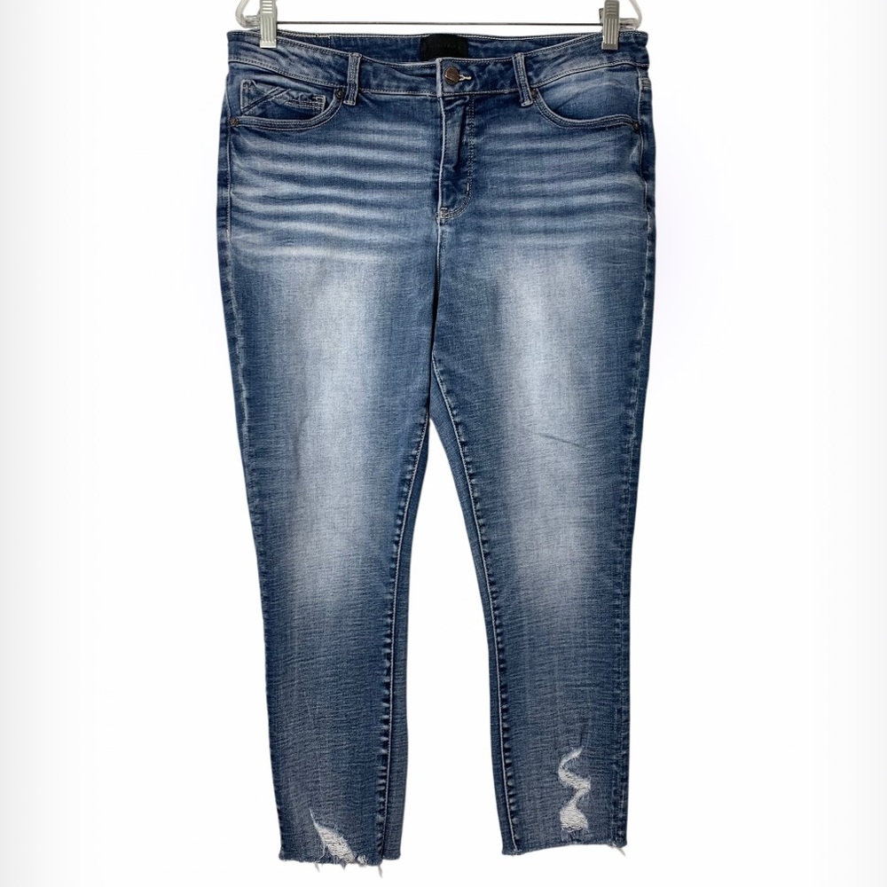 Buckle Black Ankle Skinny Jeans